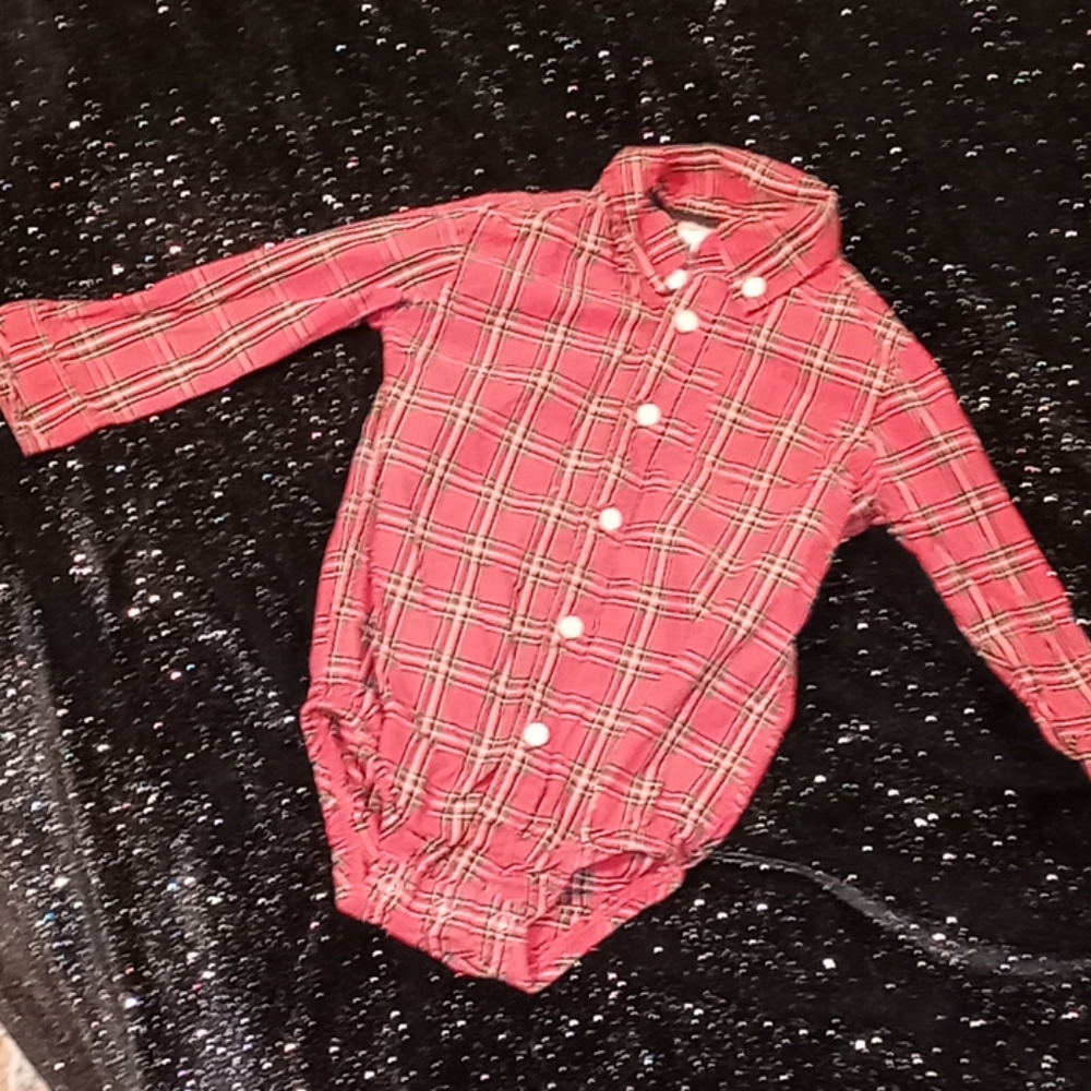 Baby button down onesie